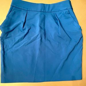 Blue mini skirt with pockets